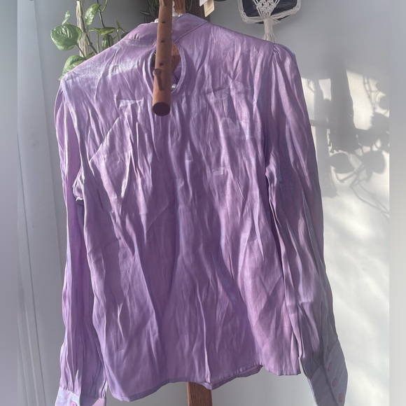 Metallic Tie-up Turtleneck - Picture 3 of 4